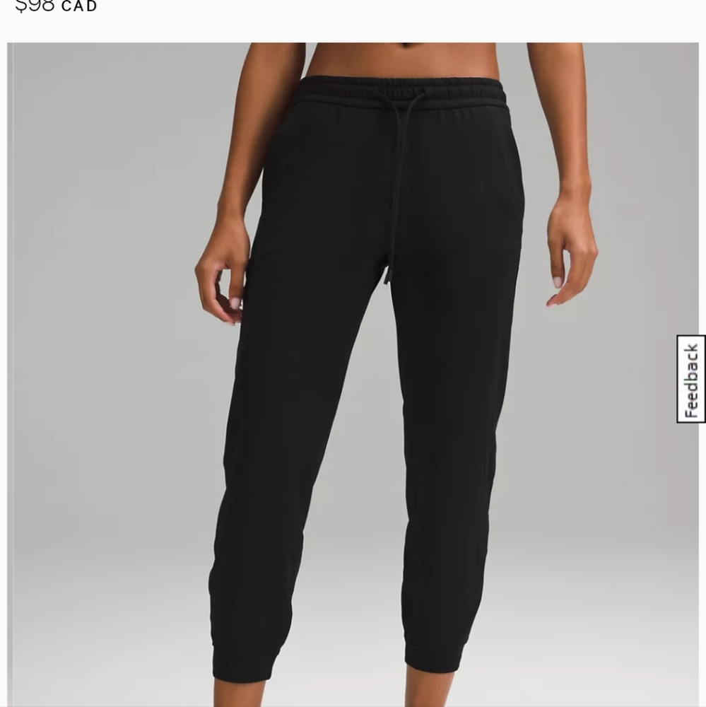 Lululemon Soft Jersey Classic-Fit Mid-Rise Jogger.Size 2 black